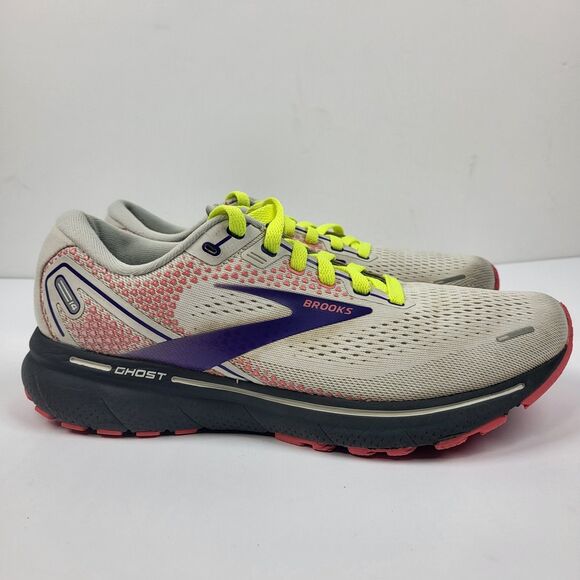 Brooks Ghost 14 Women's Running Shoes White Pink Purple Size 10 M - Picture 6 of 16